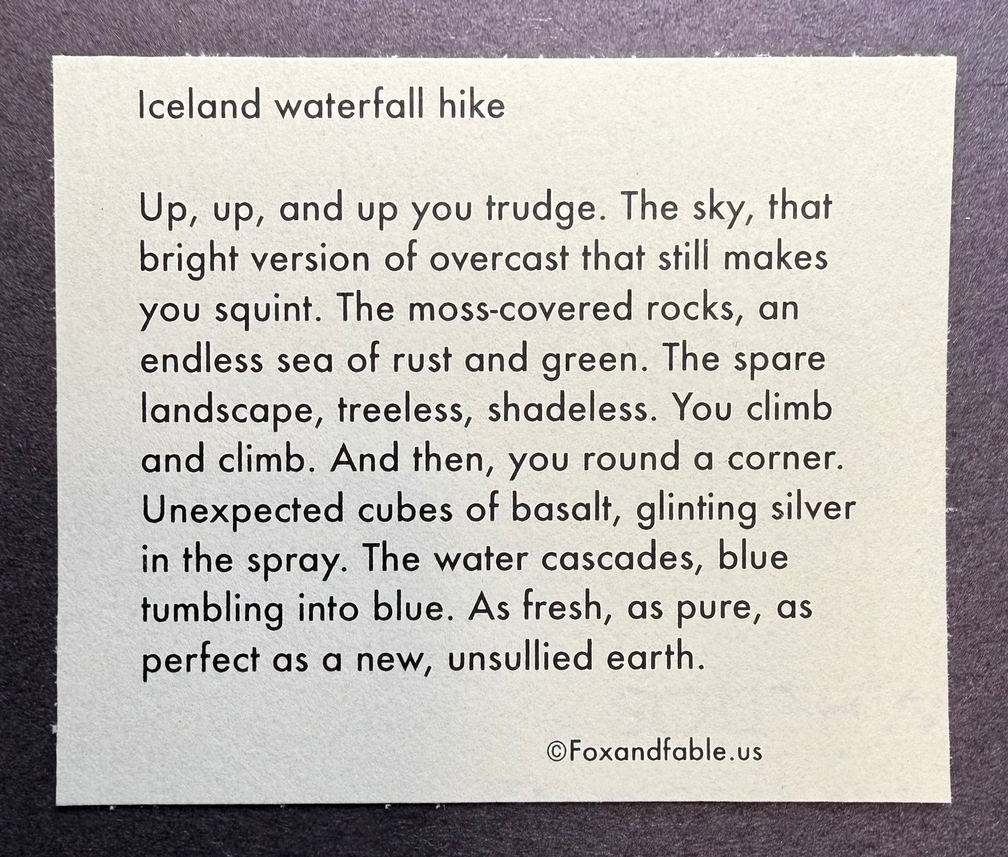 Iceland waterfall hike