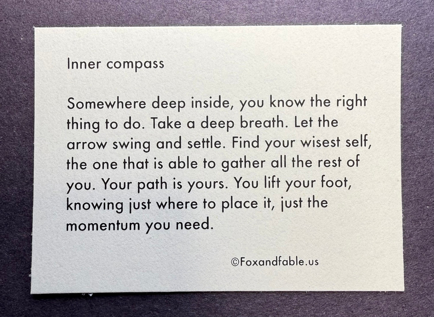 Inner compass